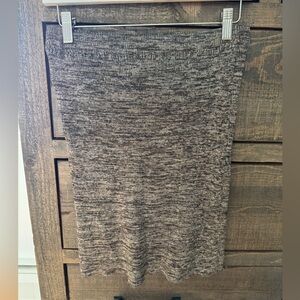 Vintage Prada Heathered Gray Knit Pencil Skirt